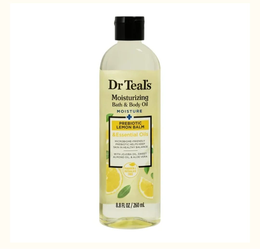 Dr Tealโs Moisturizing Body Oil Probiotic Lemon Balm 260ml